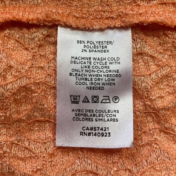 LOFT Textured Button Tie Front Top - Size Large - Picture 5 of 5